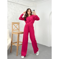 Compleu dama cu pantalon evazat  3 piese 3690