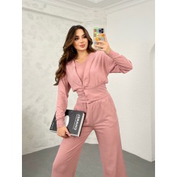 Compleu dama cu pantalon evazat  3 piese 3690