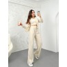 Compleu dama cu pantalon evazat  3 piese 3690