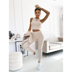 Trening dama bumbac vatuit 3 piese cu gluga 3895-24