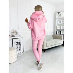 Trening dama bumbac vatuit 3 piese cu gluga 3895-24