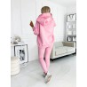 Trening dama bumbac vatuit 3 piese cu gluga 3895-24