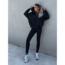 Trening dama bumbac vatuit 3 piese cu gluga 3895-24