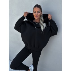 Trening dama bumbac vatuit 3 piese cu gluga 3895-24