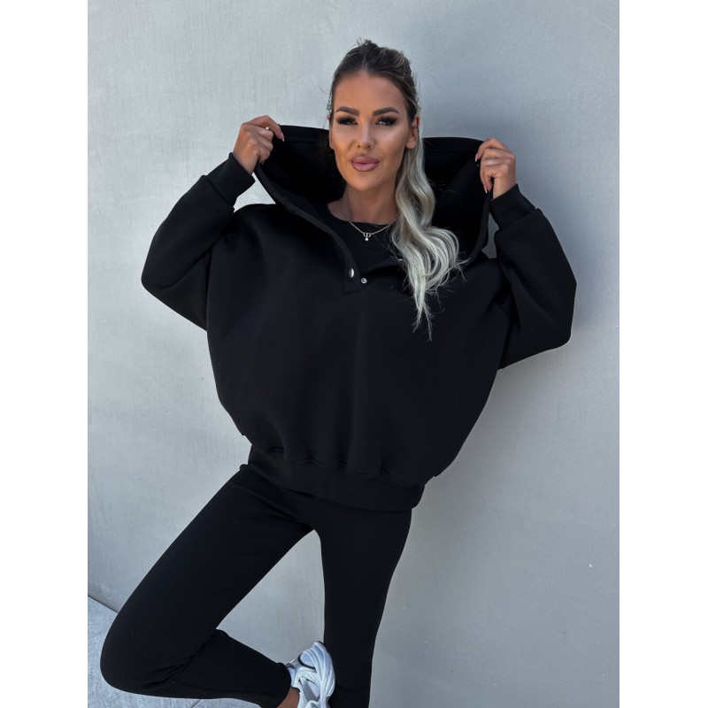 Trening dama bumbac vatuit 3 piese cu gluga 3895-24