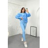 Trening dama bumbac vatuit 3 piese cu gluga 3895-24