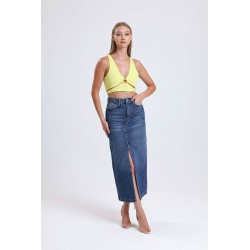 Fusta dama denim despicata 127