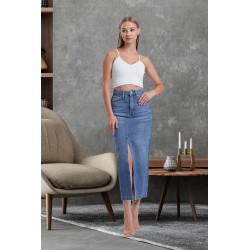 Fusta dama denim despicata 127