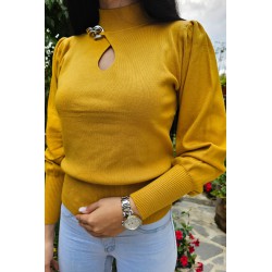 Pulover dama moale cu lant 911