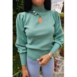 Pulover dama moale cu lant 911