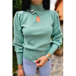 Pulover dama moale cu lant 911