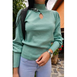 Pulover dama moale cu lant 911