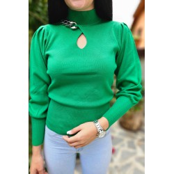 Pulover dama moale cu lant 911