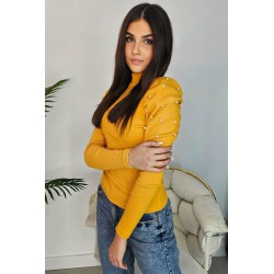 Bluza dama bumbac tetra cu perle 8503