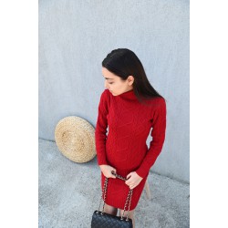 Rochie dama tricotata cu cordon 2102