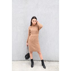 Rochie dama tricotata cu cordon 2102