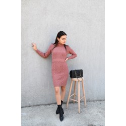 Rochie dama tricotata cu cordon 2102