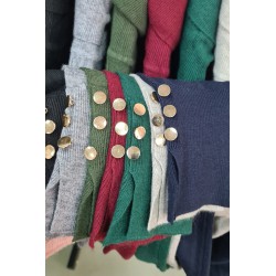 Pulover dama moale cu nasturi metalici 301