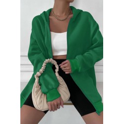 Hanorac dama bumbac vatuit cu gluga uni 1625