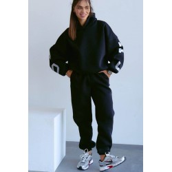 Trening dama bumbac vatuit cu imprimeu Chicago 3941