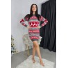 Rochie dama tricotata cu imprimeu de Craciun 2065