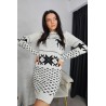 Rochie dama tricotata cu imprimeu de Craciun 2066