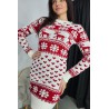 Rochie dama tricotata cu imprimeu de Craciun 2068