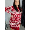 Rochie dama tricotata cu imprimeu de Craciun 2069