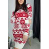 Rochie dama tricotata cu imprimeu de Craciun 2069