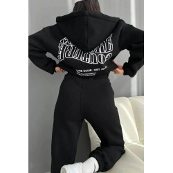 Trening dama bumbac vatuit cu imprimeu Couture 3953