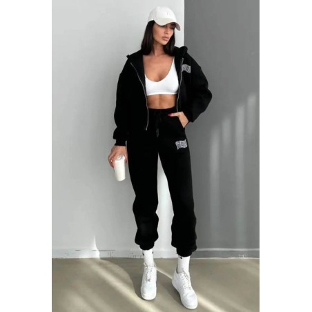 Trening dama bumbac vatuit cu imprimeu Couture 3953