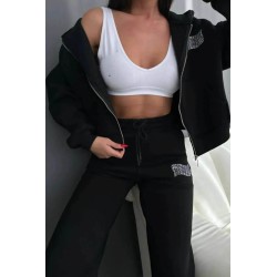 Trening dama bumbac vatuit cu imprimeu Couture 3953