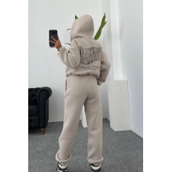 Trening dama bumbac vatuit cu imprimeu Couture 3953