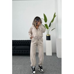 Trening dama bumbac vatuit cu imprimeu Couture 3953