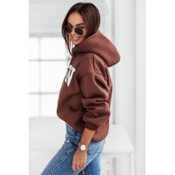 Hanorac dama bumbac vatuit cu imprimeu festiv Boston 1627