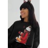 Bluza dama bumbac vatuit cu imprimeu festiv WINTER 1629