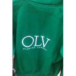 Hanorac dama bumbac vatuit cu gluga OLV Luxury 1624