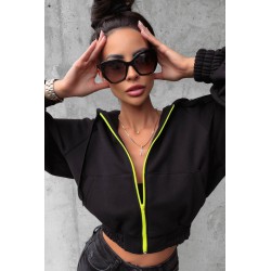 Hanorac dama bumbac vatuit cu gluga OLV Luxury 1624