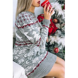 Rochie dama tricotata de Craciun 2072