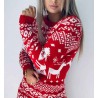 Rochie dama tricotata cu imprimeu de Craciun 2067