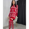 Compleu dama cu imprimeu de Craciun 0124