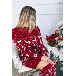 Compleu dama cu imprimeu de Craciun 0123